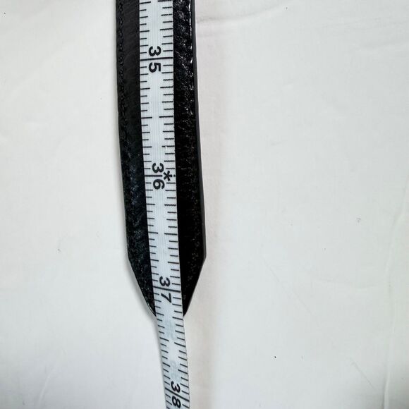 Brighton Reversible Leather Belt Black Red Faux Reptile Silver Tone Buckle M/L main image 4
